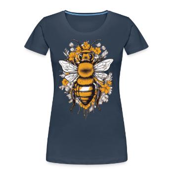 Hobby Beekeeper Bees Aesthetics Honey Love Design - Women's Premium Organic T-Shirt - navy - Front - Mia (176cm)
