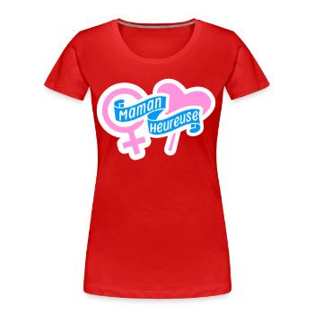 Maman Slogan Cadeau Rigolo Femme Humour Dicton - T-shirt bio Premium Femme - bleu marine - Devant - Mia (176cm)