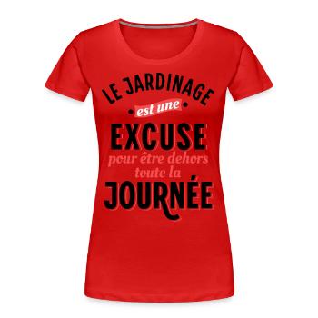Jardinage Cadeau pour Jardinier Potager Jardin - T-shirt bio Premium Femme - bleu marine - Devant - Mia (176cm)