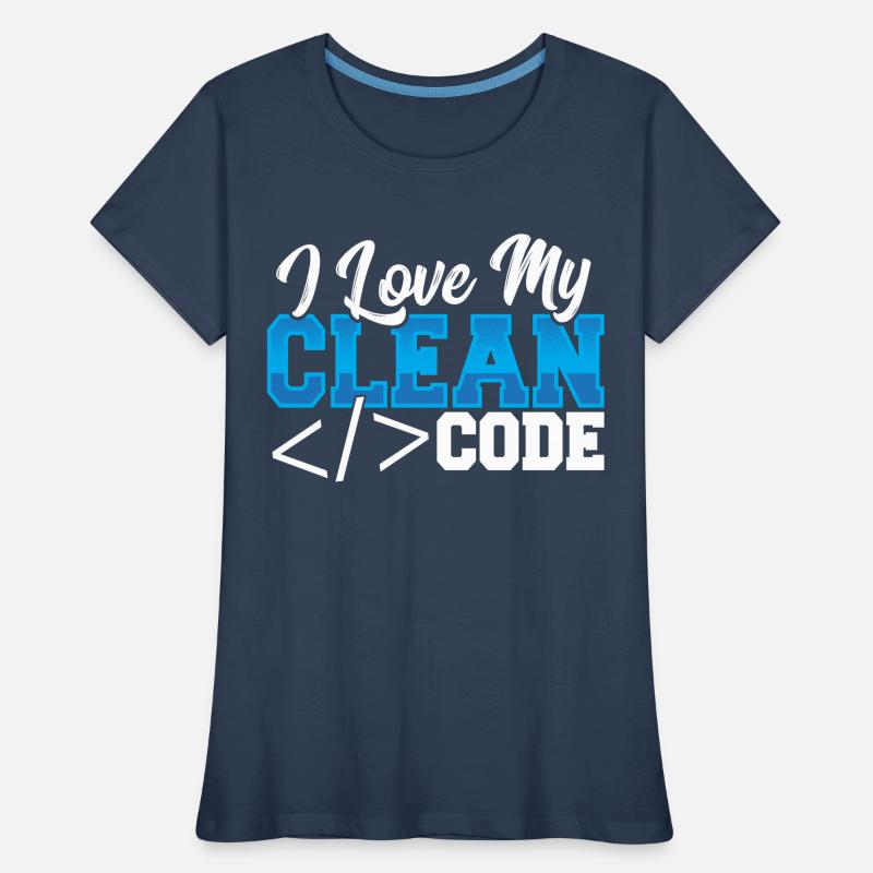 Programmierung Ich liebe meinen sauberen Code Frauen Premium Bio T-Shirt