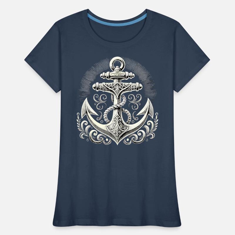 Anker Schiffsanker Anker cool maritim Geschenk Frauen Premium Bio T-Shirt