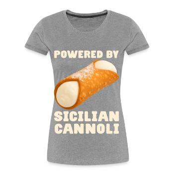 Sizilien Cannoli Spruch - Frauen Premium Bio T-Shirt - Navy - Vorne - Mia (176cm)