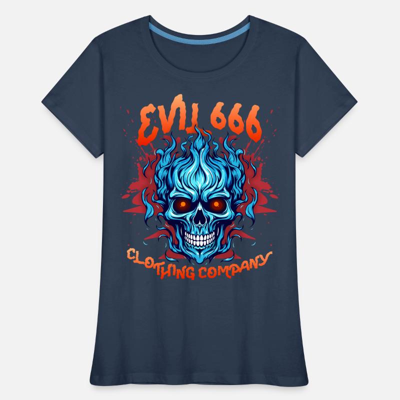 Teufel-Devil, Evil 666, Comic Teufel Satan Spruch Frauen Premium Bio T-Shirt