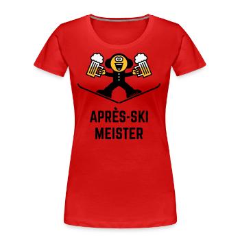 Après-Ski Meister (Bier / Karikatur / 3C) - Frauen Premium Bio T-Shirt - Navy - Vorne - Mia (176cm)