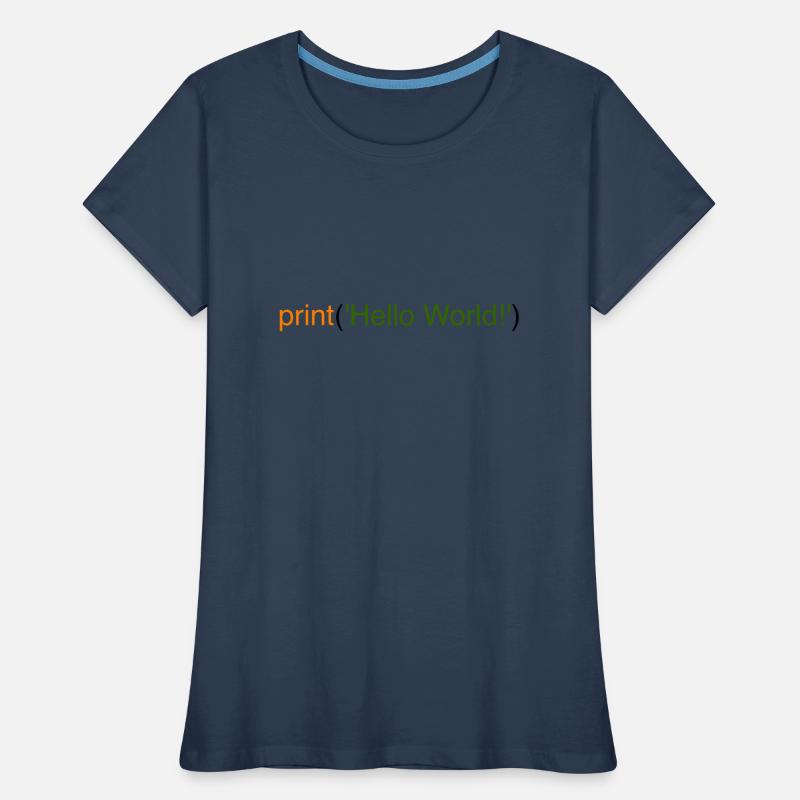 Bonjour le monde Python T-shirt bio Premium Femme