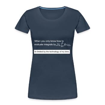 Math gift nerd teacher math teacher math - Women's Premium Organic T-Shirt - navy - Front - Mia (176cm)