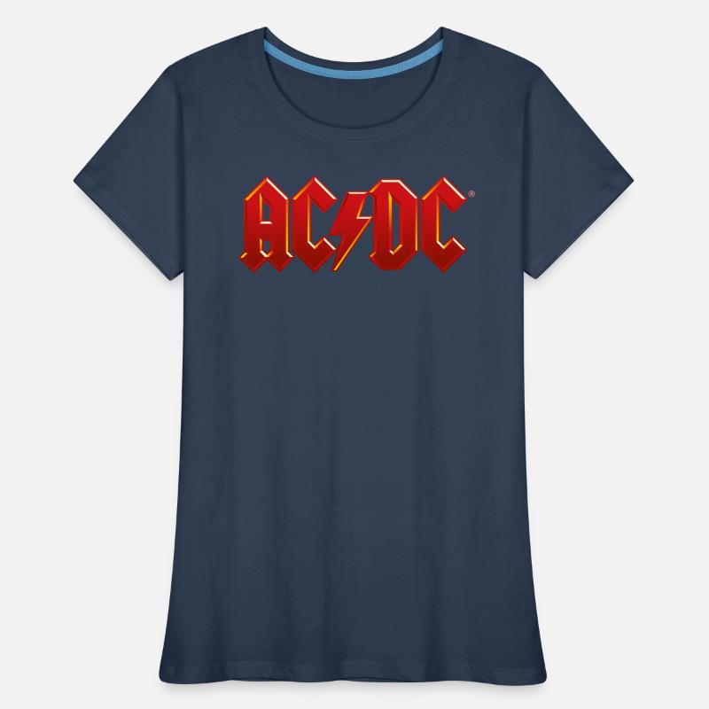 AC/DC Logo Classique Éclair T-shirt bio Premium Femme