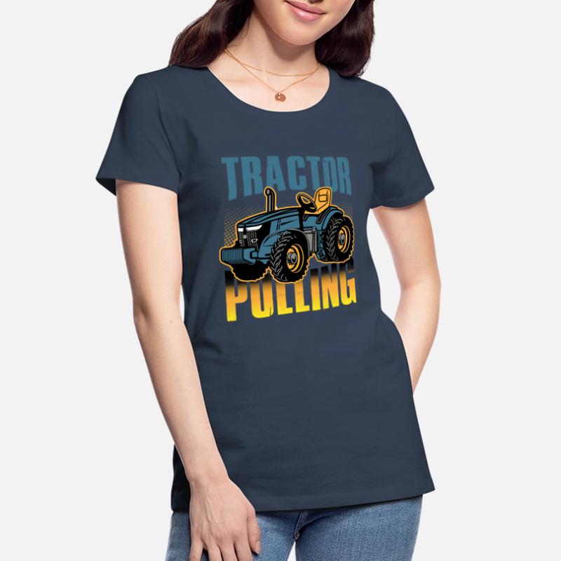 tractor pulling, tractor pulling pulling, racing, Frauen Premium Bio T-Shirt
