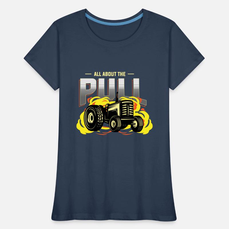 tractor pulling, tractor pulling Traktor, racing, Frauen Premium Bio T-Shirt