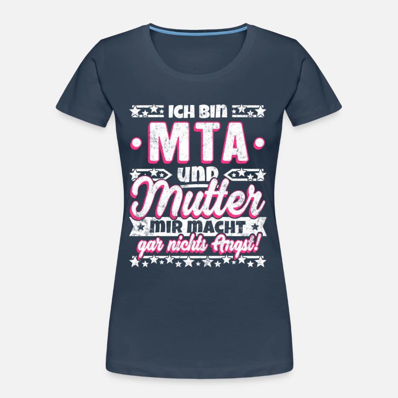 Medizinisch Technische Assistentin und Mutter - Frauen Premium Bio T-Shirt - Navy