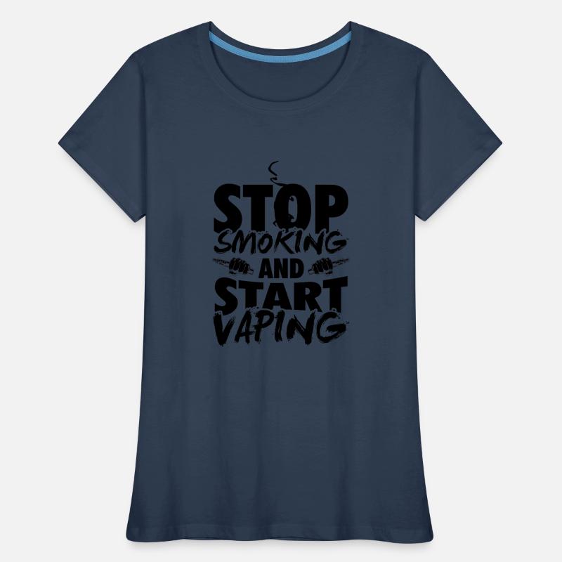 Vape | Dampfer Dampfen Vapen E-Zigarette Geschenk Frauen Premium Bio T-Shirt