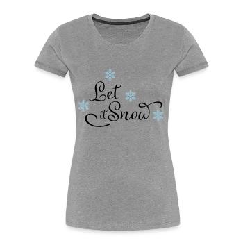 Cadeaux drôles pour Noël - T-shirt bio Premium Femme - bleu marine - Devant - Mia (176cm)