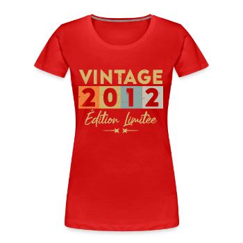 Vintage 2012 Édition Limitée - T-shirt bio Premium Femme -  - Devant - Mia (176cm)