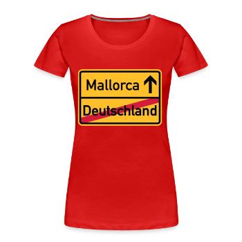 Mallorca - Frauen Premium Bio T-Shirt - Navy - Vorne - Mia (176cm)