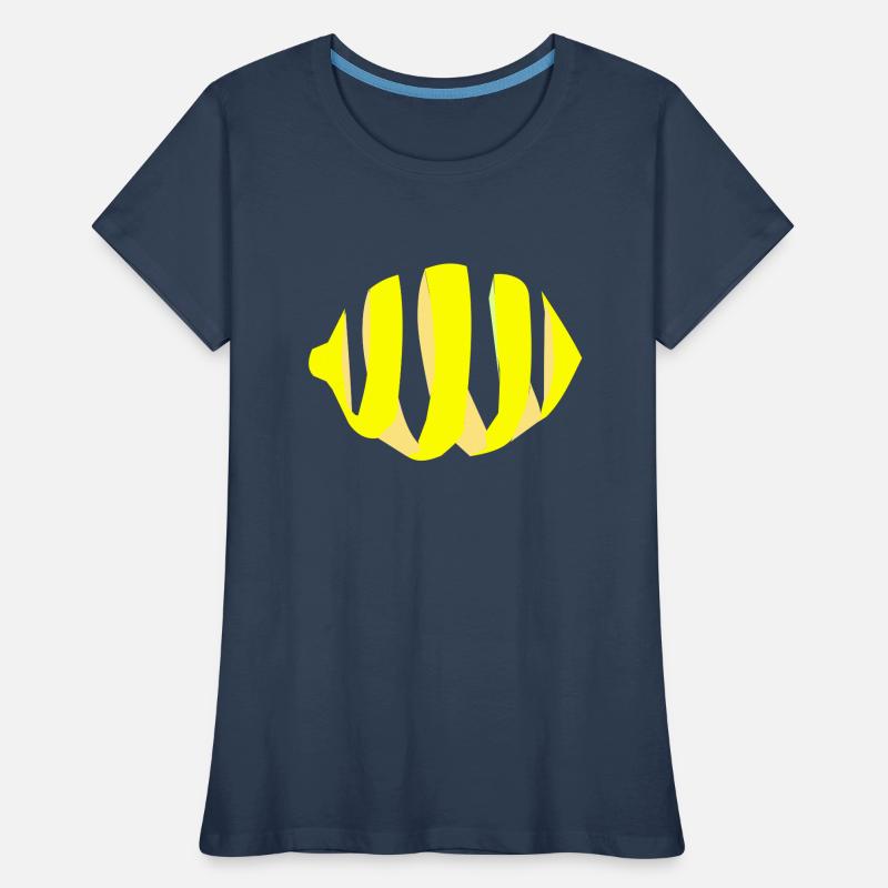 Zitrone Schale Obst Frucht Sauer Geschenkidee Frauen Premium Bio T-Shirt