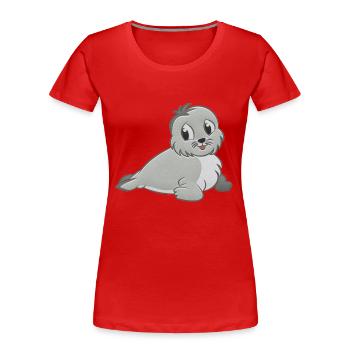 Seal stuffed animal - Women's Premium Organic T-Shirt - navy - Front - Mia (176cm)