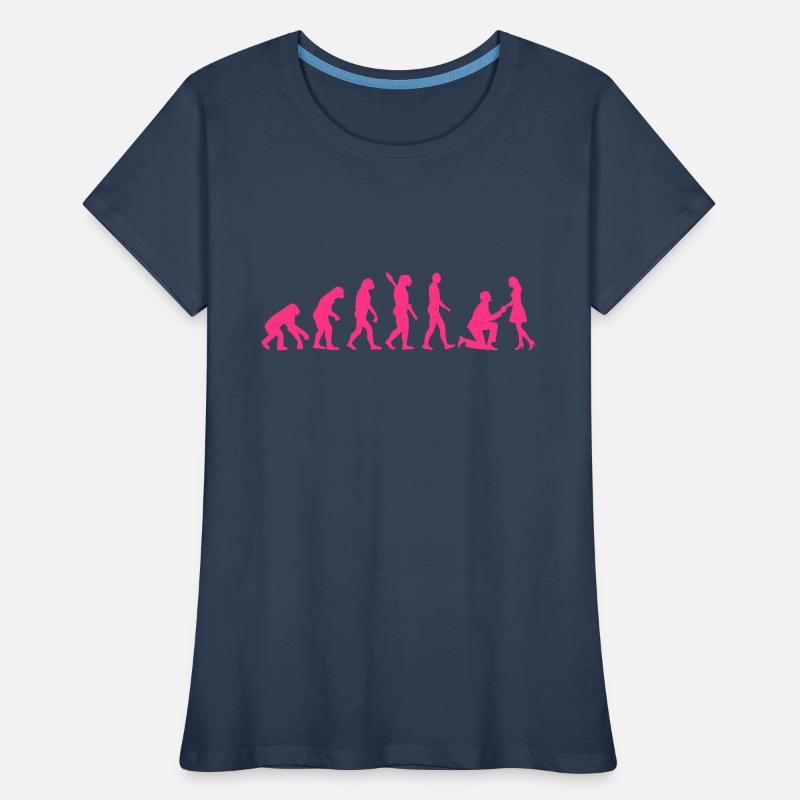 Evolution Wedding Proposal Women's Premium Organic T-Shirt