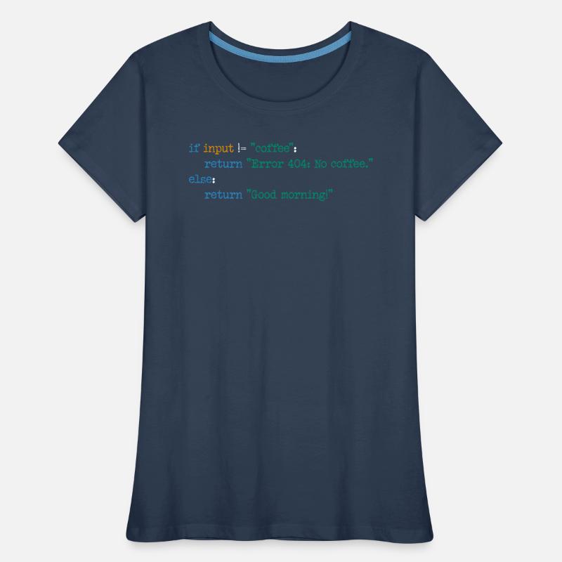 Café Code Programmeur Informatique Cadeau T-shirt bio Premium Femme