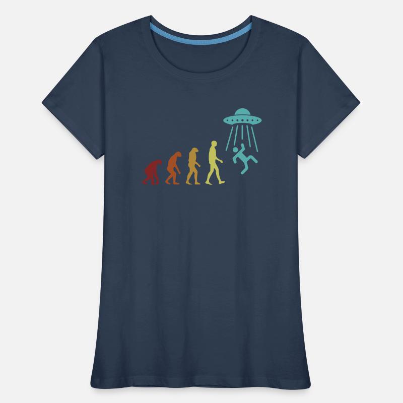 Alien Evolution Außerirdischer Ufo Conspiracy Women's Premium Organic T-Shirt