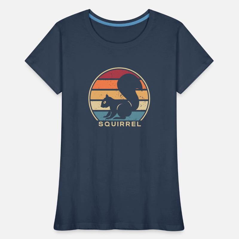 Retro Squirrel Fox Squirrel Grey Squirrel Women's Premium Organic T-Shirt