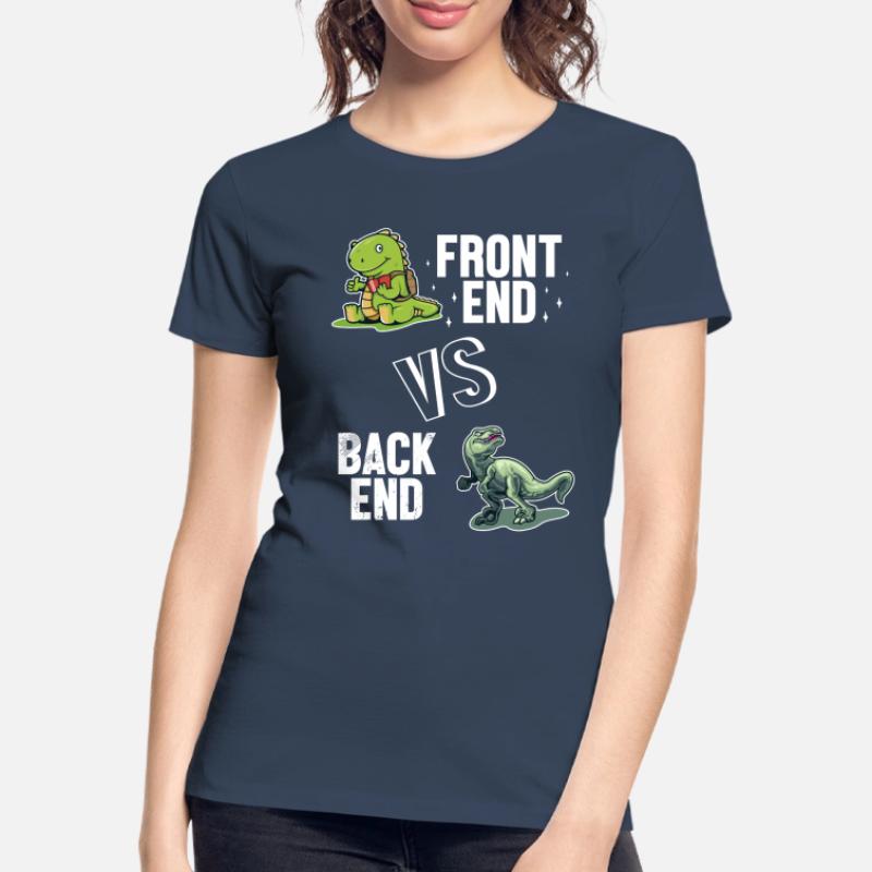 Frontend vs. Backend Developer Developer Coder Frauen Premium Bio T-Shirt