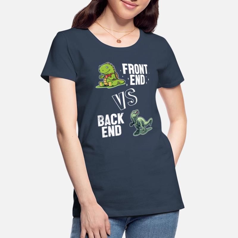 Frontend vs. Backend Developer Full Stack Women's Premium Organic T-Shirt