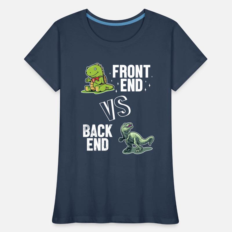 Frontend vs. Backend Developer Developer Coder Frauen Premium Bio T-Shirt