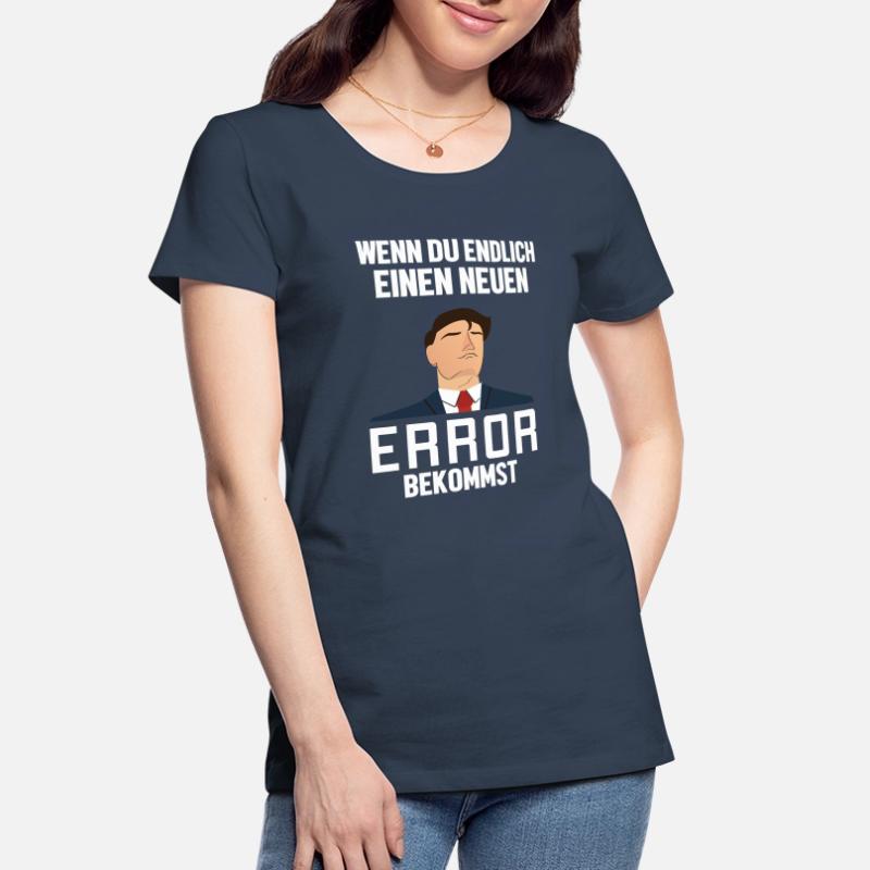 Neuen Error Bekommen Developer Coder Programmierer Frauen Premium Bio T-Shirt