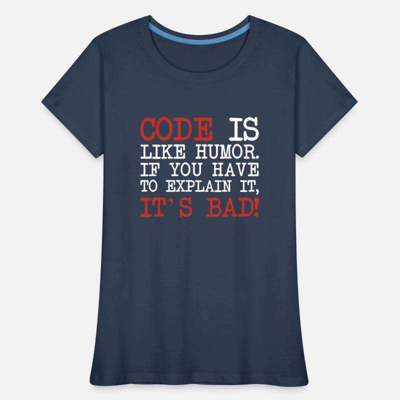 Code Explanation Developer Softwareentwickler Frauen Premium Bio T-Shirt