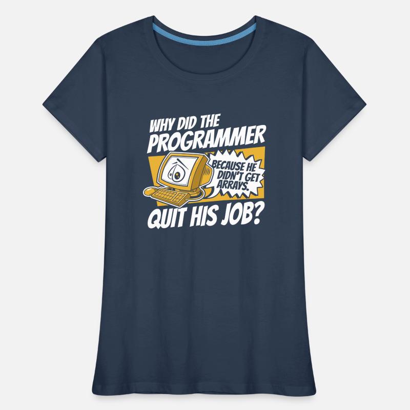 Why Did Programmer Quit Job Developer Coder Frauen Premium Bio T-Shirt