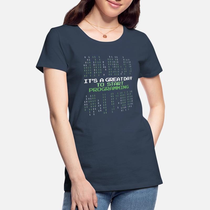 Super journée pour commencer à programmer Developer Coder T-shirt bio Premium Femme