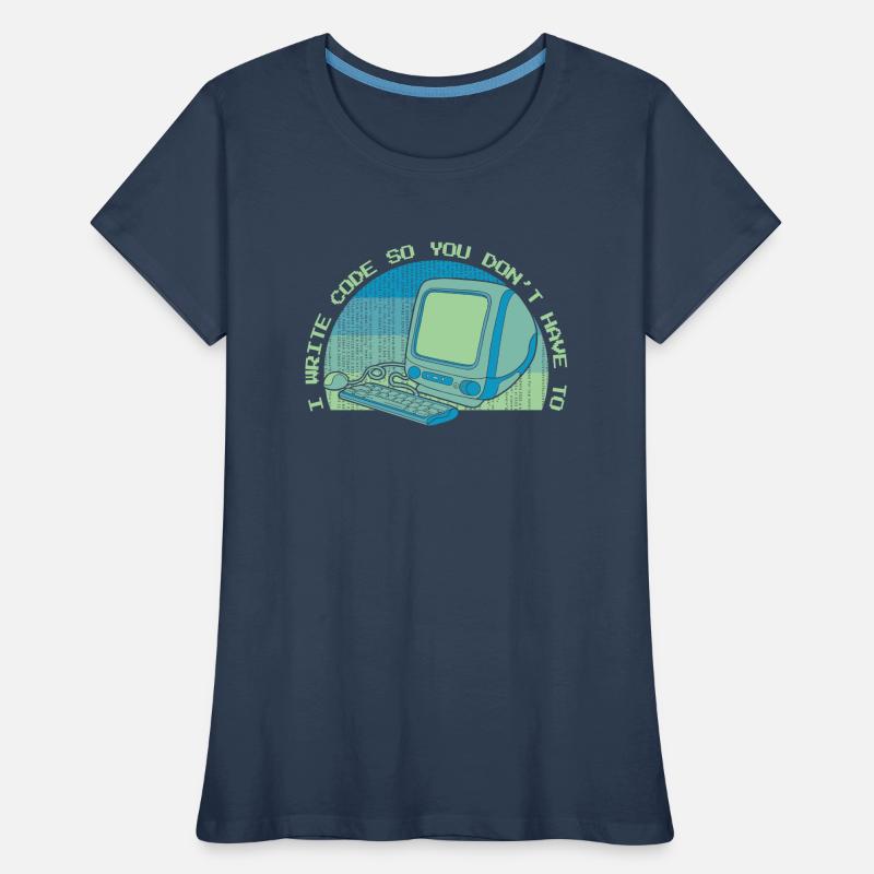 J’écris du code pour que vous n’ayez pas à développer T-shirt bio Premium Femme
