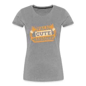 Tall Cute Handsome Giraffidae Nubian African - Women's Premium Organic T-Shirt - navy - Front - Mia (176cm)