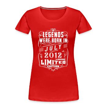 Birthday July 2012 Year Limited Edition - Women's Premium Organic T-Shirt -  - Front - Mia (176cm)