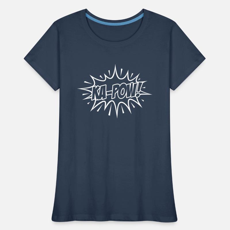 Comic Geschenk Comics KA-POW! Explosion Gezeichnet Frauen Premium Bio T-Shirt