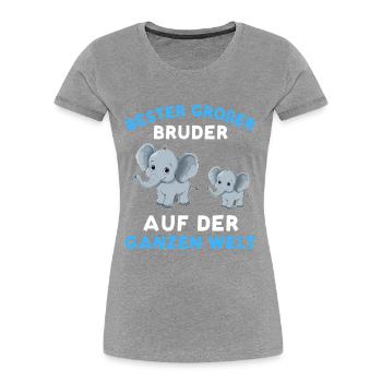 Bester Großer Bruder Auf Der Ganzen Welt - Frauen Premium Bio T-Shirt - Navy - Vorne - Mia (176cm)