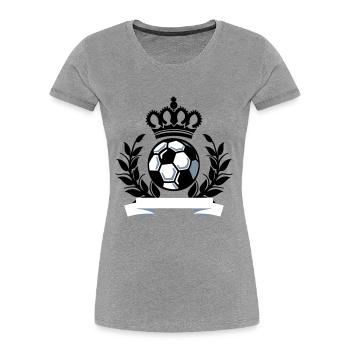 fussball kronenbanner - T-shirt bio Premium Femme - bleu marine - Devant - Mia (176cm)