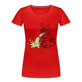 Häschen kotzt - Frauen Premium Bio T-Shirt - Navy - Vorne - Mia (176cm)