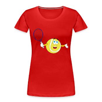 tennis ball court sports bat player player squash - Women's Premium Organic T-Shirt - navy - Front - Mia (176cm)