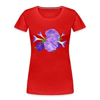 petunia petunia flowers flowers garden garden - Women's Premium Organic T-Shirt - navy - Front - Mia (176cm)