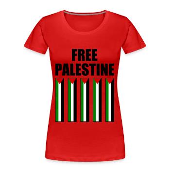 Free palestine - Women's Premium Organic T-Shirt - navy - Front - Mia (176cm)