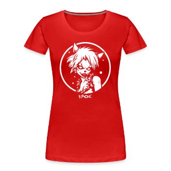 A Werewolf Lady: Horror Emblem - Women's Premium Organic T-Shirt - navy - Front - Mia (176cm)