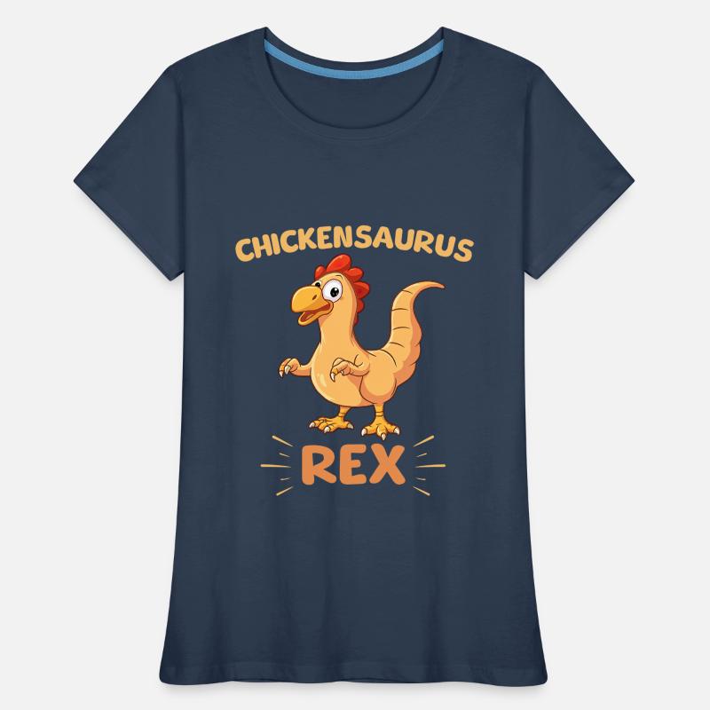 Chickensaurus Rex - Conception de poulet T-shirt bio Premium Femme
