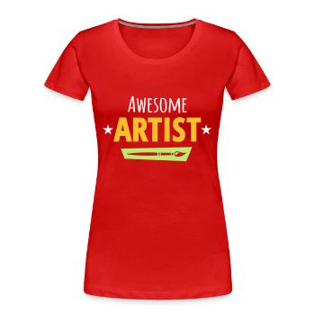 Artist - Women's Premium Organic T-Shirt - navy - Front - Mia (176cm)