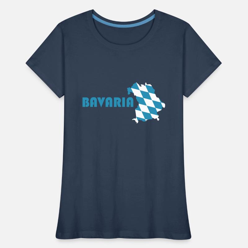 Bavière Carte de drapeau T-shirt bio Premium Femme