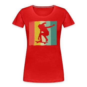 Skateboarding Skater Skateboard Skateboarder - Frauen Premium Bio T-Shirt - Navy - Vorne - Mia (176cm)
