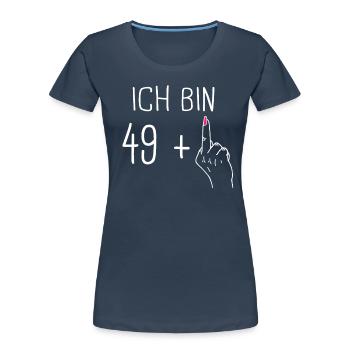 Birthday gift 50 years birthday boy - Women's Premium Organic T-Shirt - navy - Front - Mia (176cm)