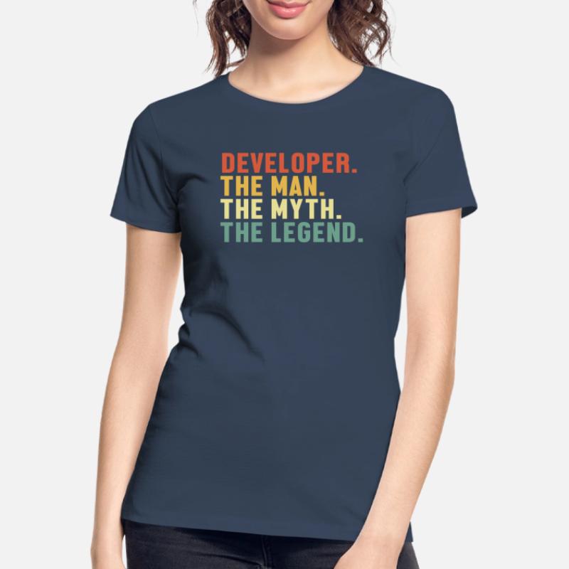 Developer Man Myth Legend Quality Engineer Devops Women's Premium Organic T-Shirt