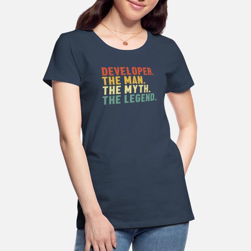 Developer Man Myth Legend Quality Engineer Devops Women's Premium Organic T-Shirt
