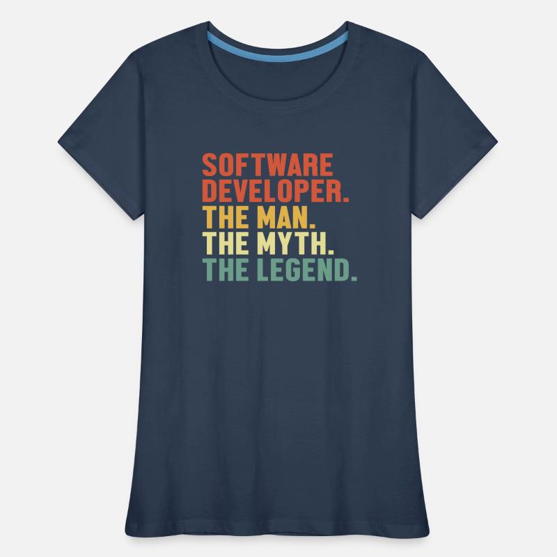 Software Developer Man Myth Legend Developer Frauen Premium Bio T-Shirt